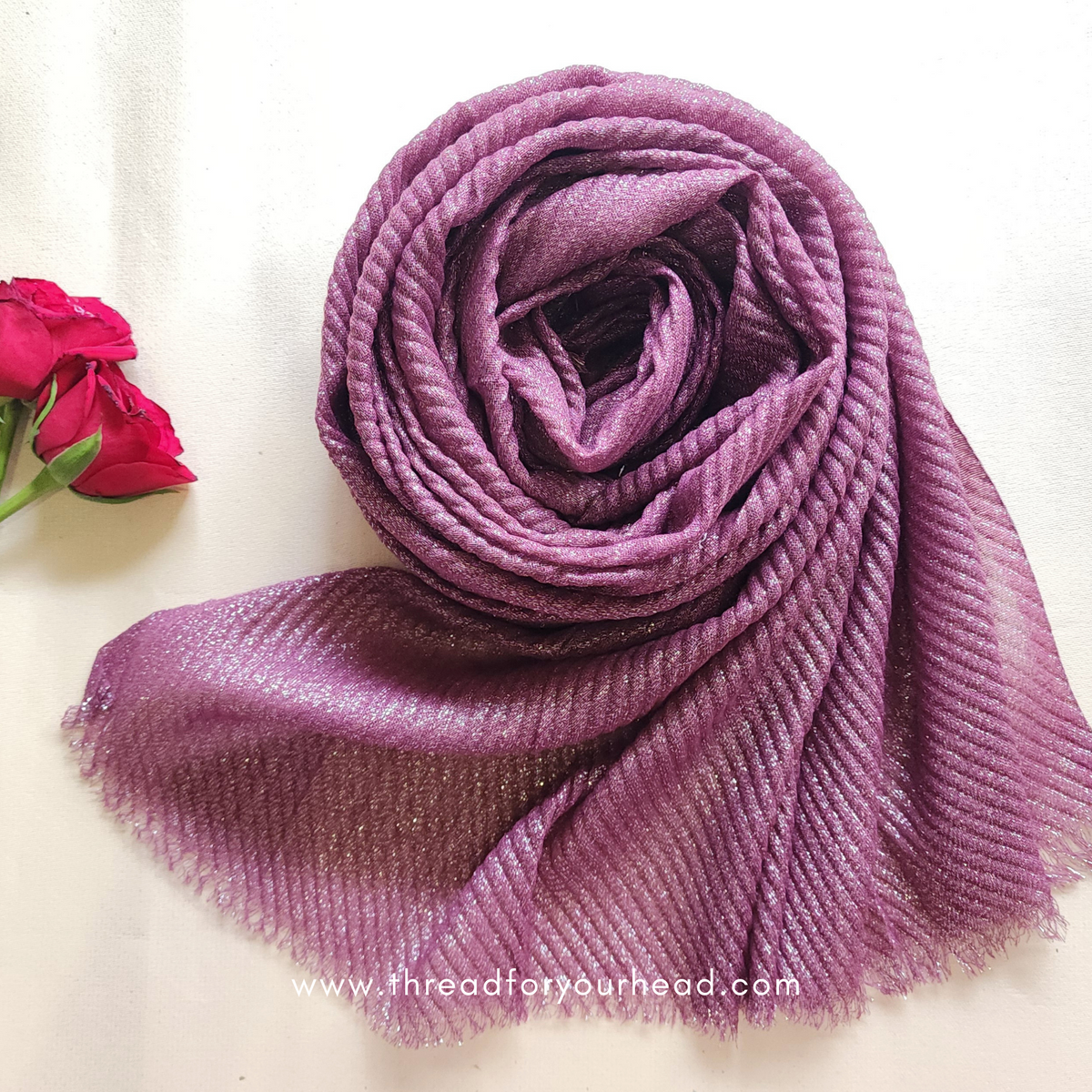 Magenta- pleated shimmer