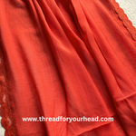 burnt orange- Lace Georgette hijab