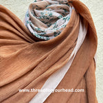 Wheat - Floral pleated georgette