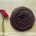 Crinkled cotton hijab- hersheys brown