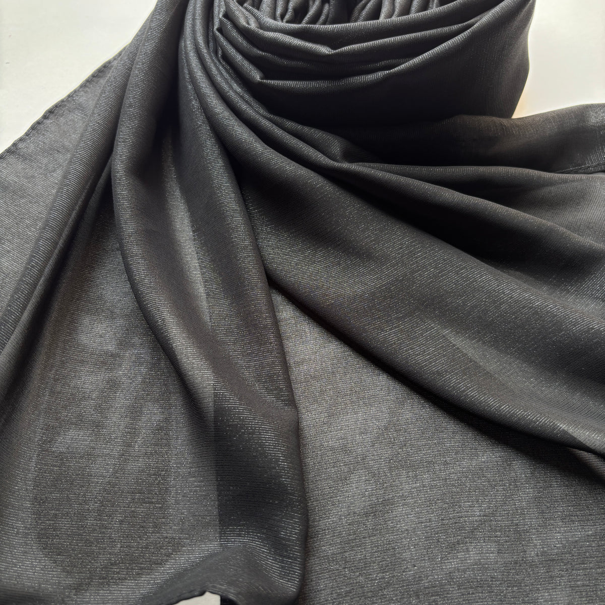 Chiffon Shimmer Hijab - Black