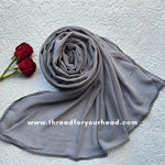 charcoal - Crochet Georgette hijab