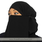 BLACK HALF NAQAB - ELASTIC