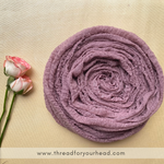 Crinkled cotton hijab- mauve