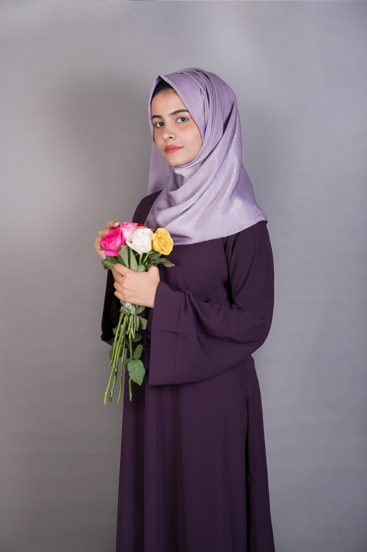 Violet basic abaya