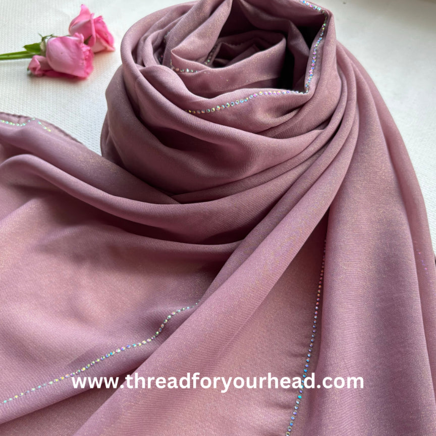 deep mauve - light chiffon diamond