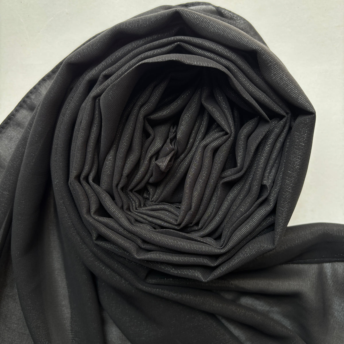 Chiffon Shimmer Hijab - Black