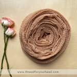 Crinkled cotton hijab- wheat