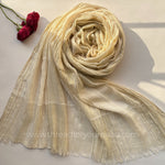 Ivory -Ombre Pleated Shimmer Hijab