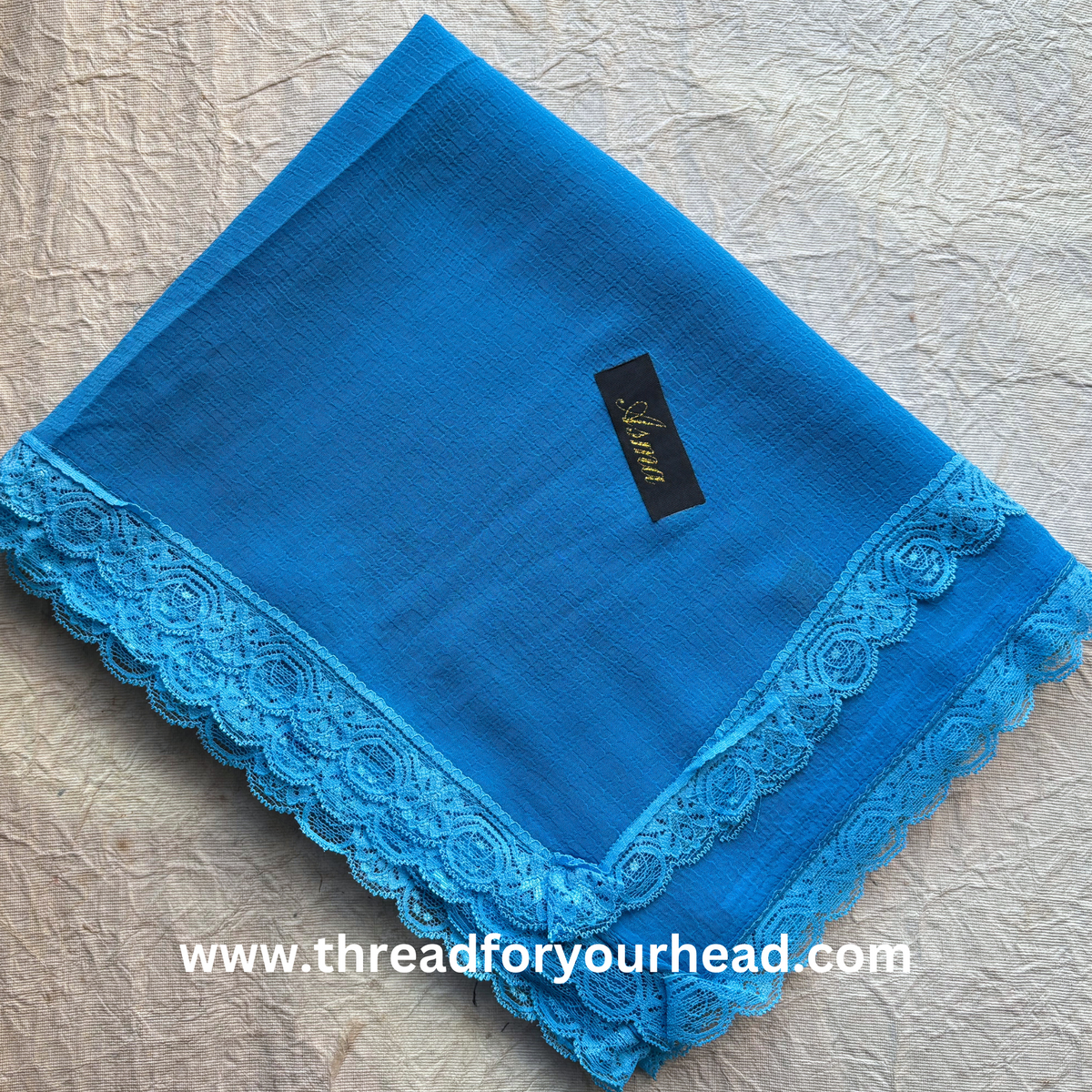 ferozi- Lace Georgette hijab