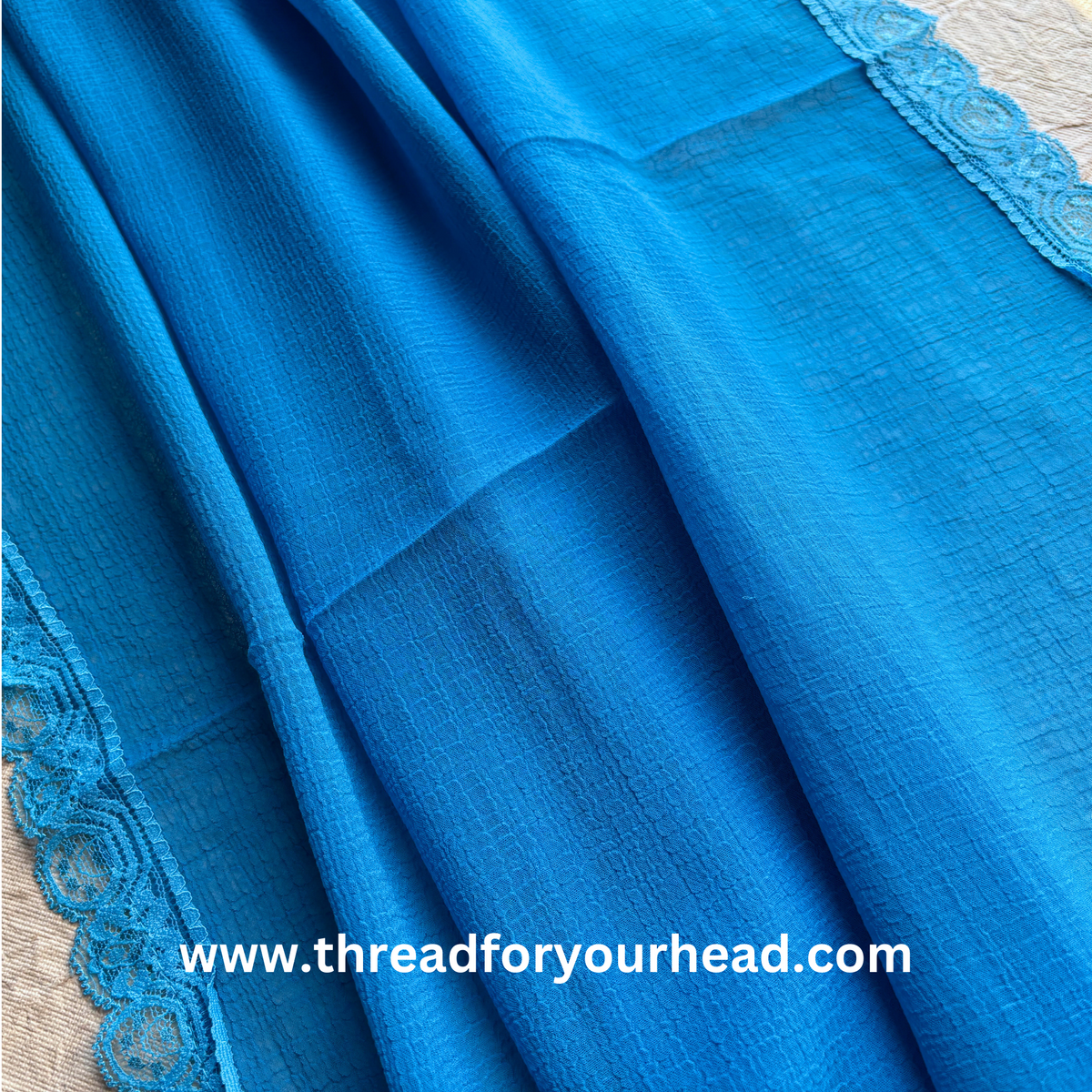 ferozi- Lace Georgette hijab