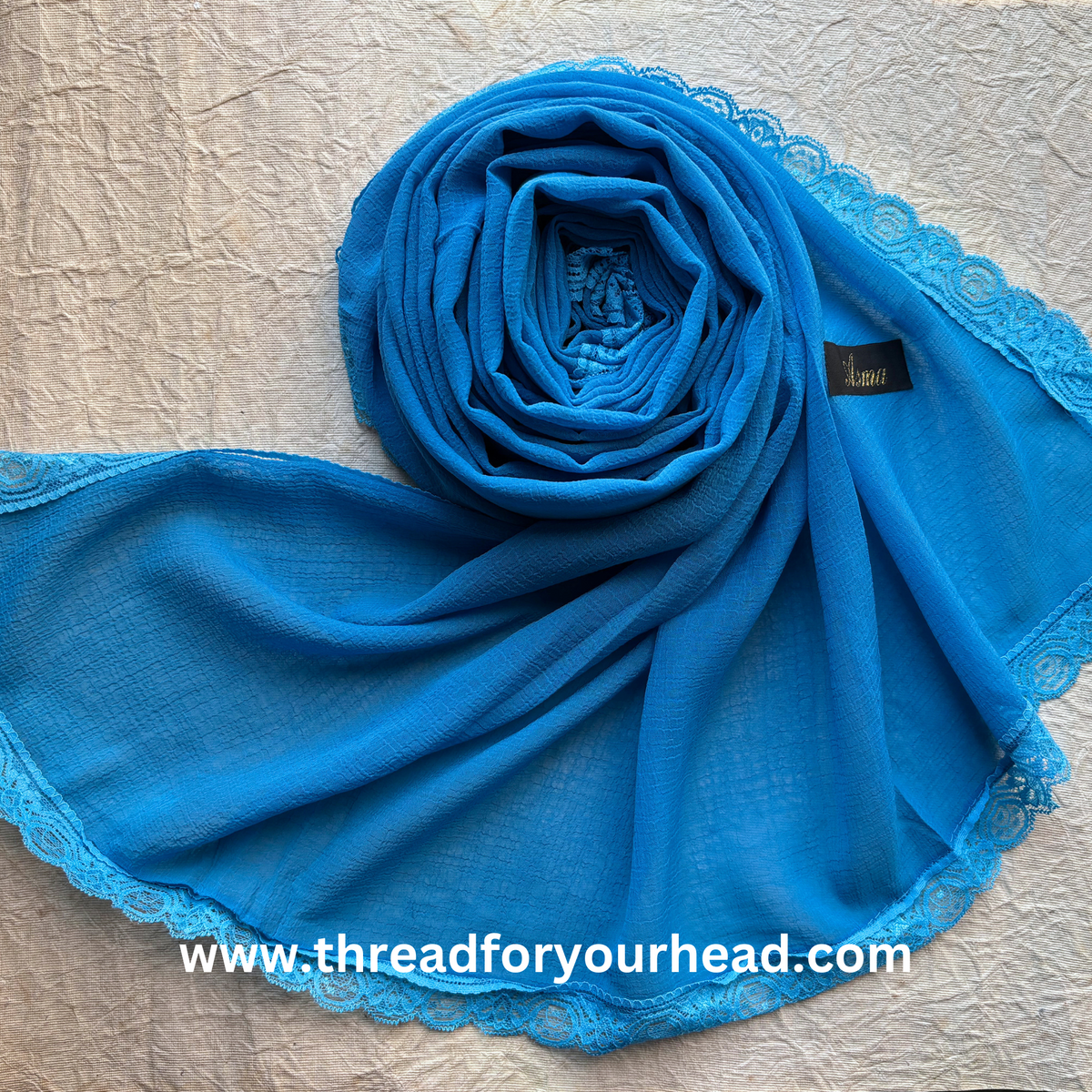 ferozi- Lace Georgette hijab