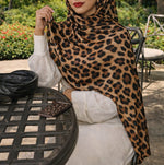 Leopard Modal Hijab - Classic Cocoa