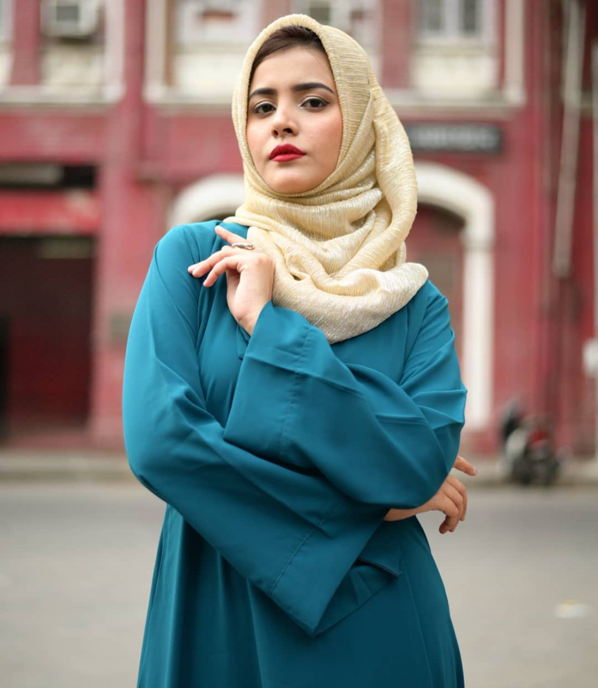 Teal Basic Abaya
