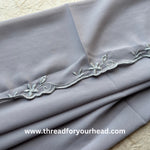 grey - Scallop Georgette hijab