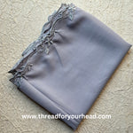 grey - Scallop Georgette hijab