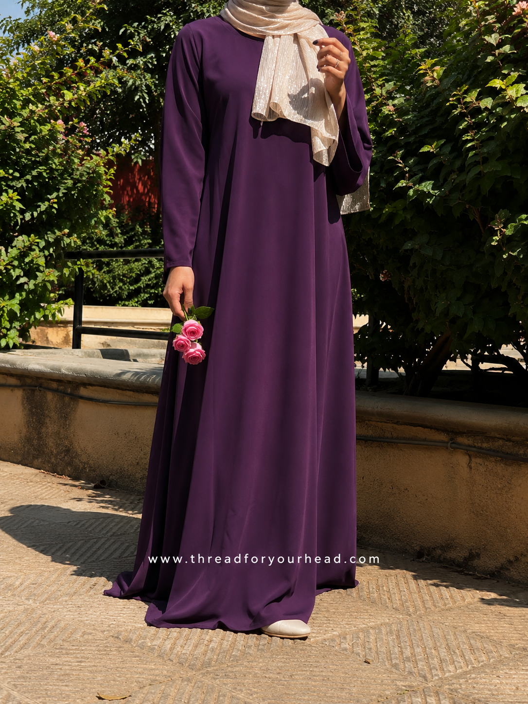 Violet basic abaya