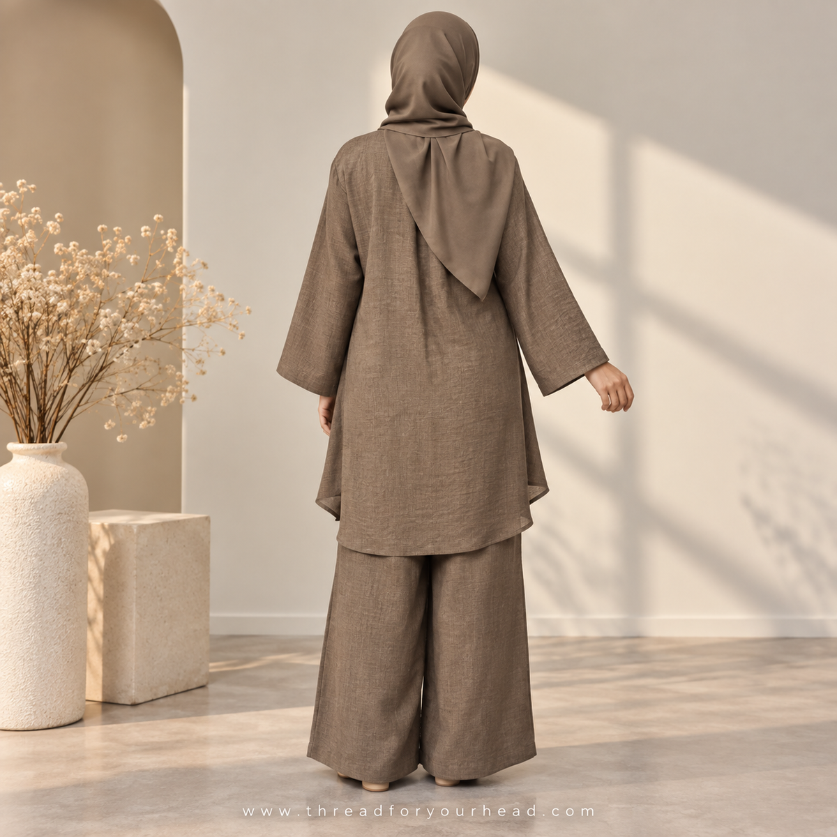 Dark Nude - Modest Co-ord Set