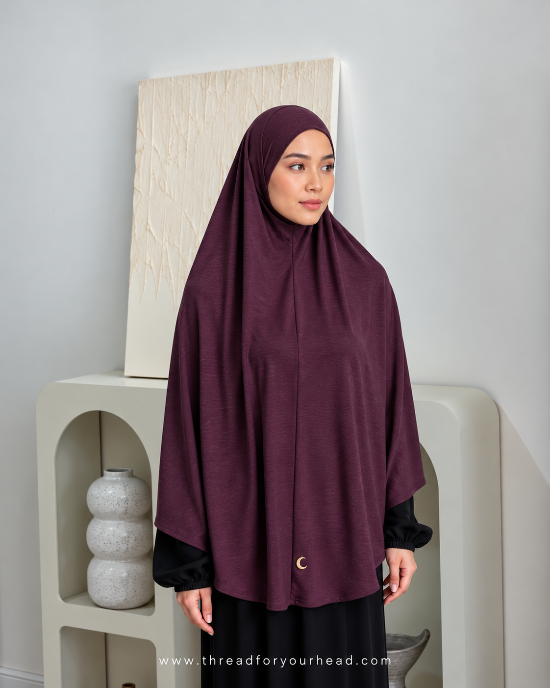 Maroon - Soft Cotton Jersey Chadar