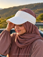 Umrah Visor Cap - White