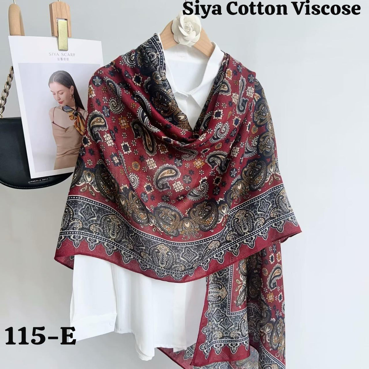 kermez- Pashmina printed hijab