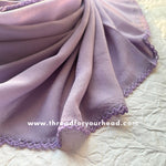 lavander - Crochet Georgette hijab