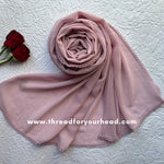 light mauve - Crochet Georgette hijab