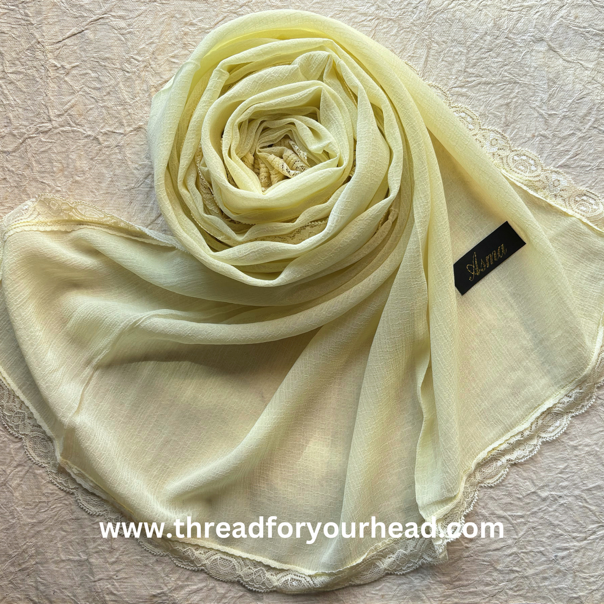 lime- Lace Georgette hijab