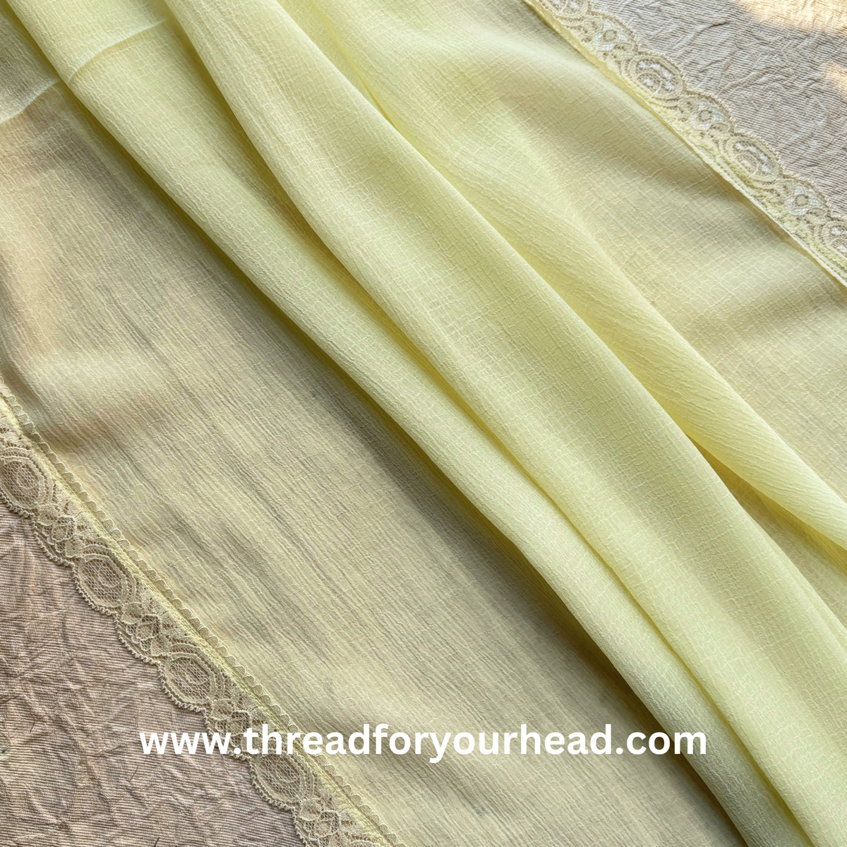 lime- Lace Georgette hijab
