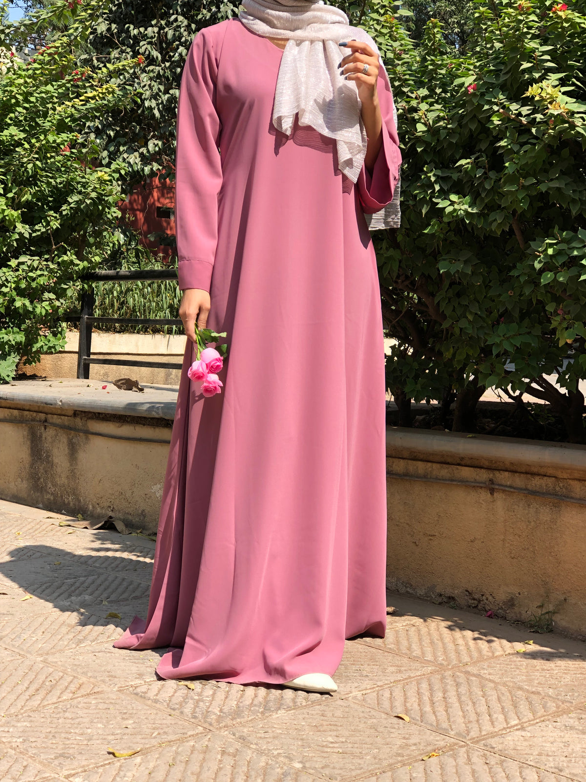 Baby pink Basic Abaya