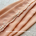 melon - Scallop Georgette hijab