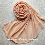 melon - Scallop Georgette hijab