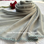 mint - Crochet Georgette hijab