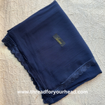 navy- Lace Georgette hijab