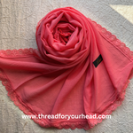 peach fuzz- Lace Georgette hijab