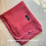 rose pink- Lace Georgette hijab