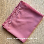 rose pink - Scallop Georgette hijab