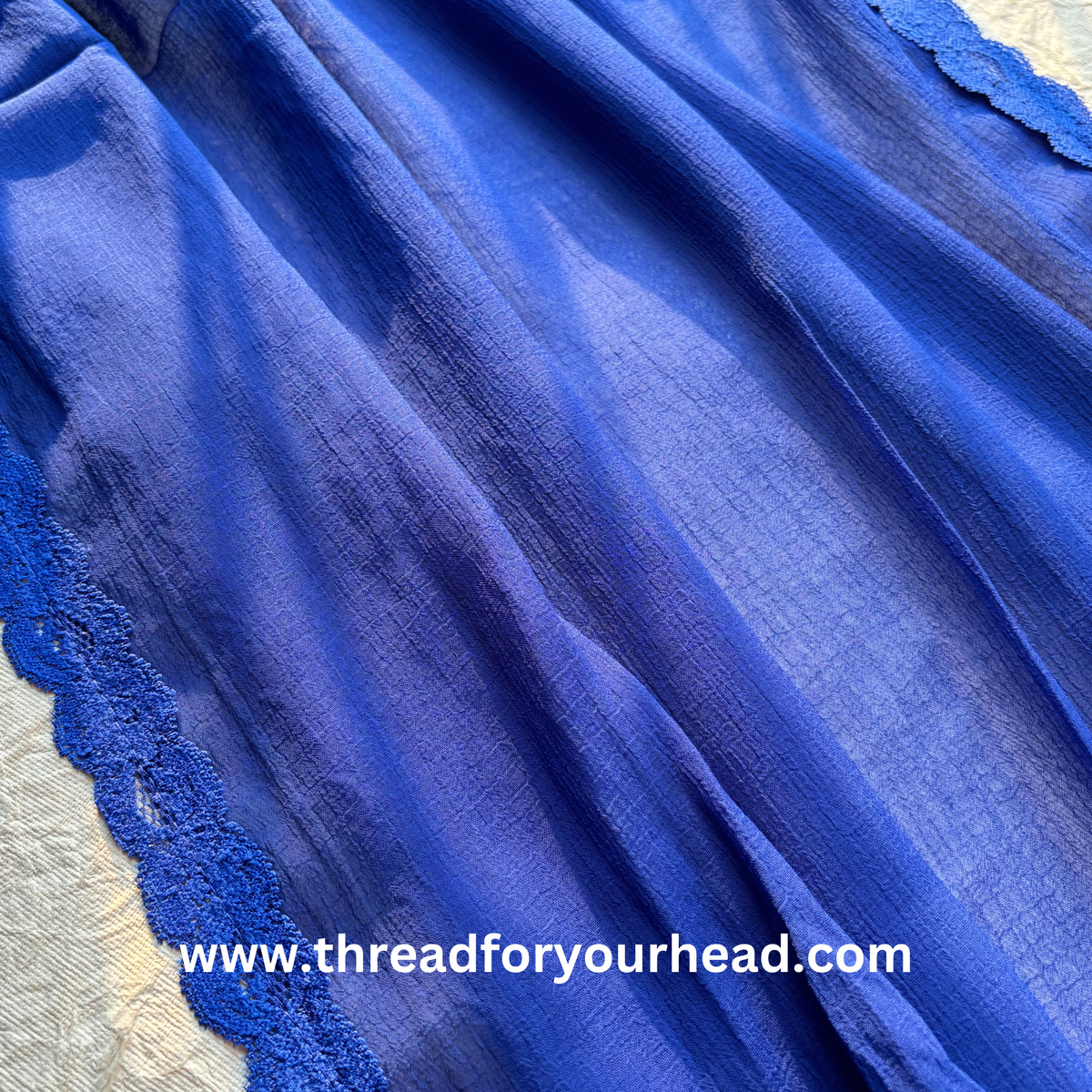royal blue- Lace Georgette hijab