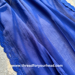 royal blue- Lace Georgette hijab