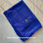 royal blue- Lace Georgette hijab
