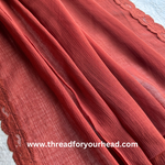 russet- Lace Georgette hijab