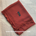 russet- Lace Georgette hijab