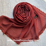 russet- Lace Georgette hijab