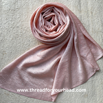 Salmon pink - bubble satin diamond