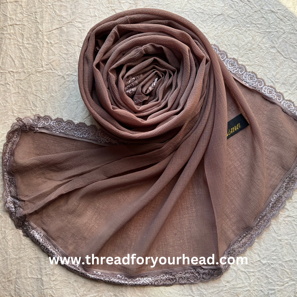 sand- Lace Georgette hijab
