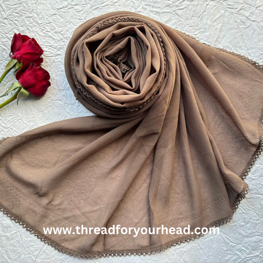 sand - Crochet Georgette hijab