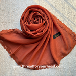 tan - Lace Georgette hijab
