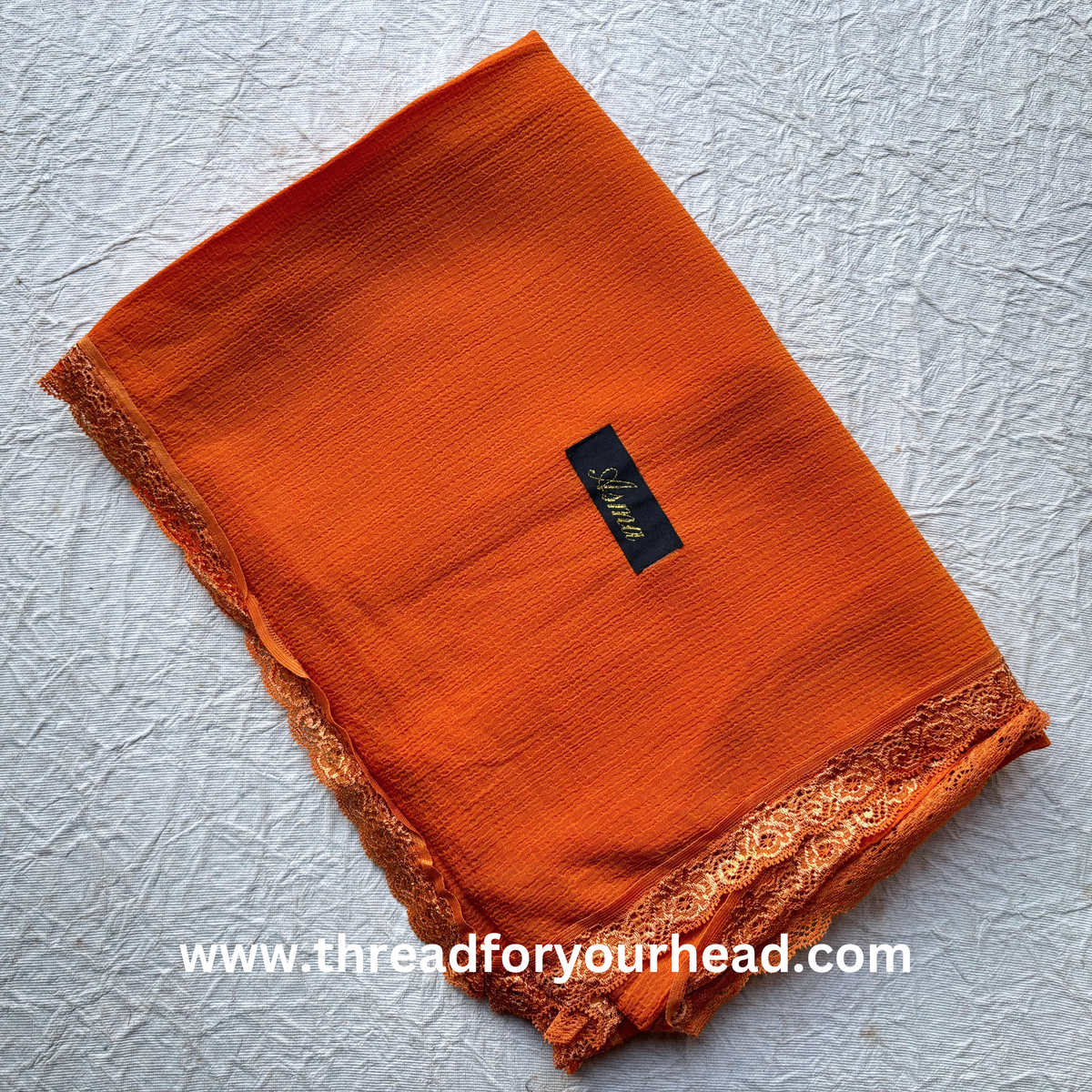 tangerine- Lace Georgette hijab