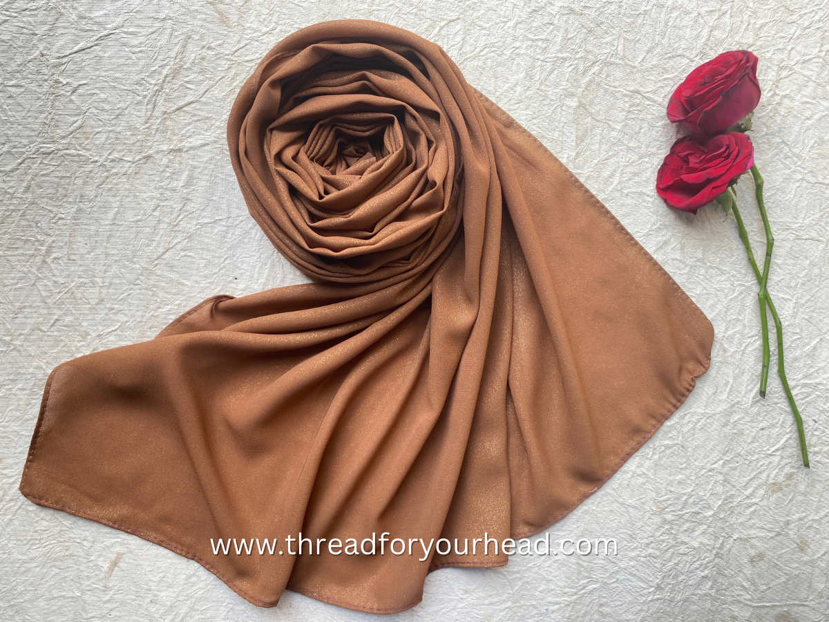 caramel - Metallic Georgette