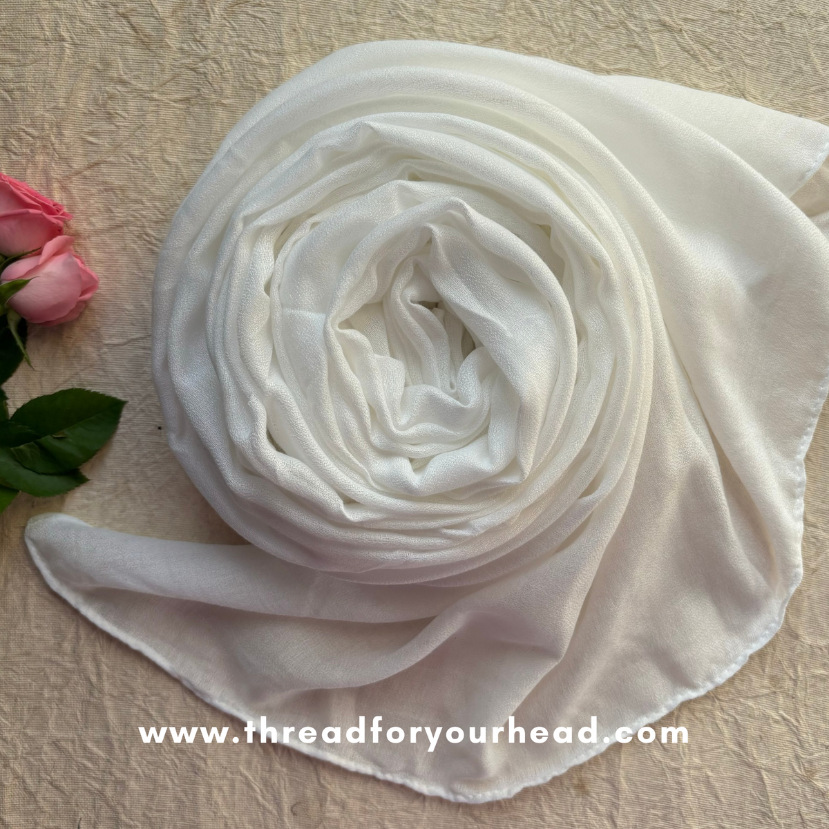 White - Soft Cotton hijab